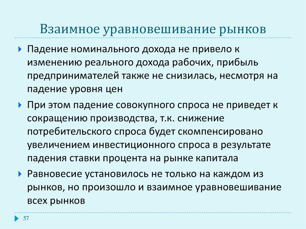 Изменение номинального дохода. Уравновешивание. Уравновешивание рынка с помощью объема предложение. Уравновешивание с задержкой.