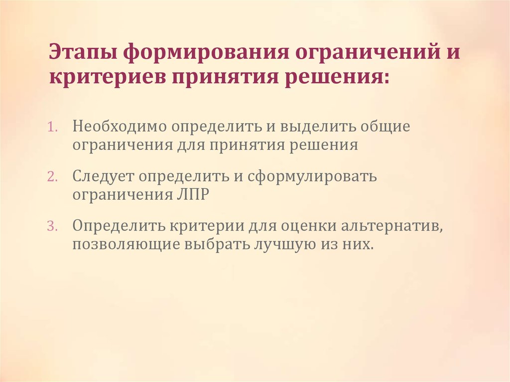 Этапы формирования