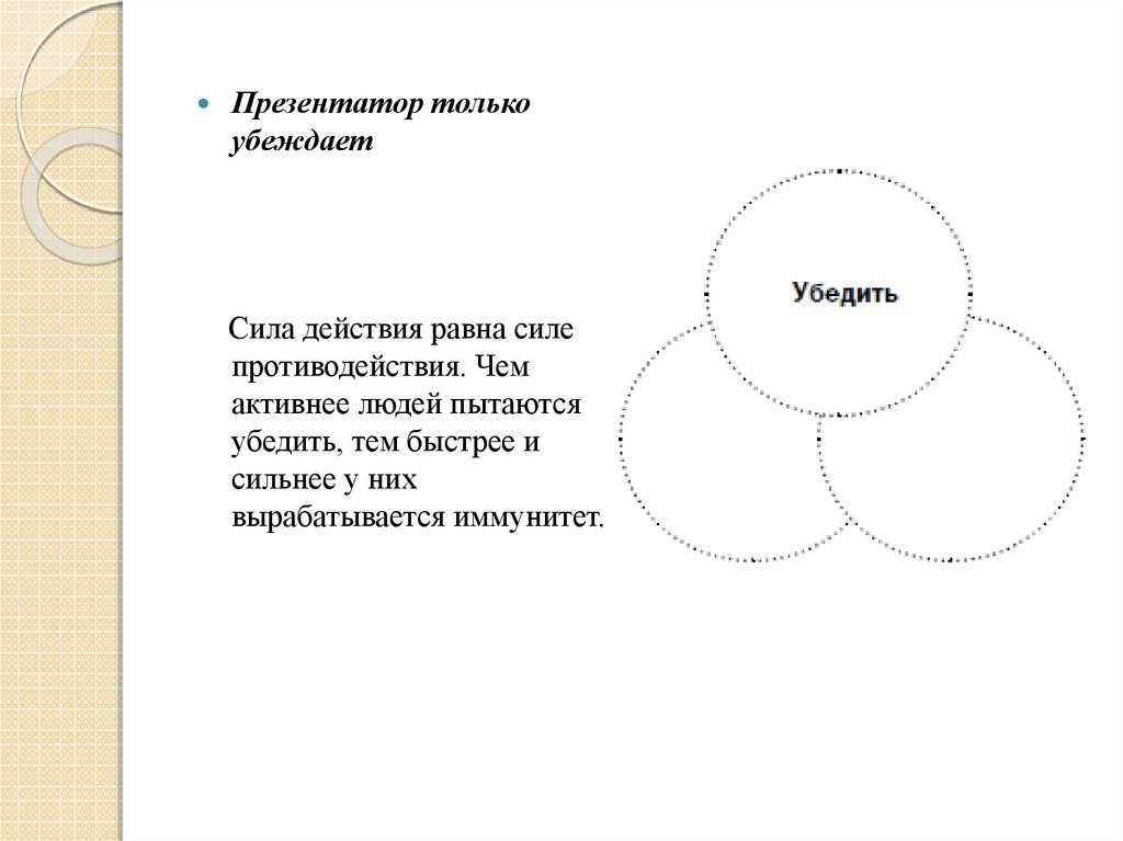 По отношению аудитории к презентатору презентации делятся на