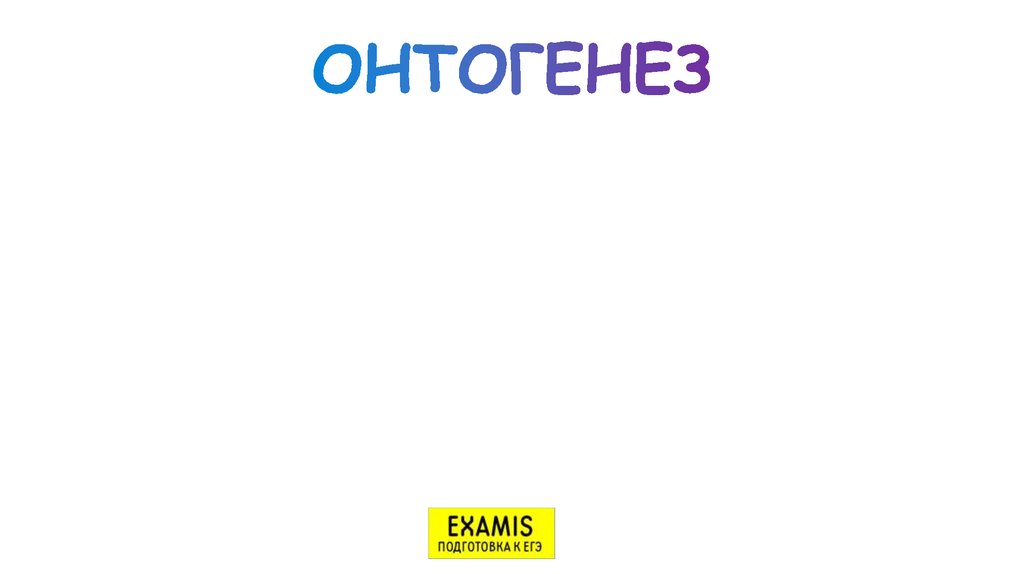 ОНТОГЕНЕЗ