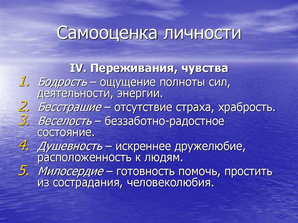 Самооценка личности презентация