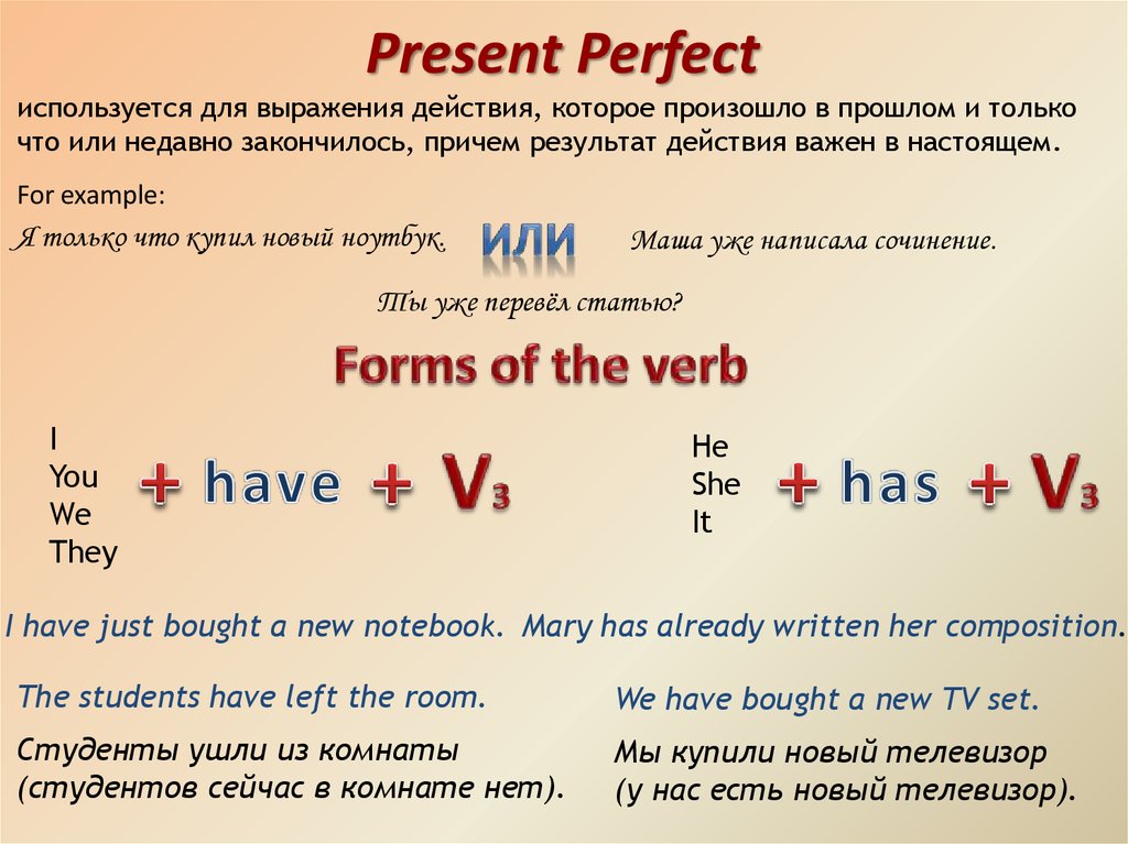 Паст перфект схема предложения