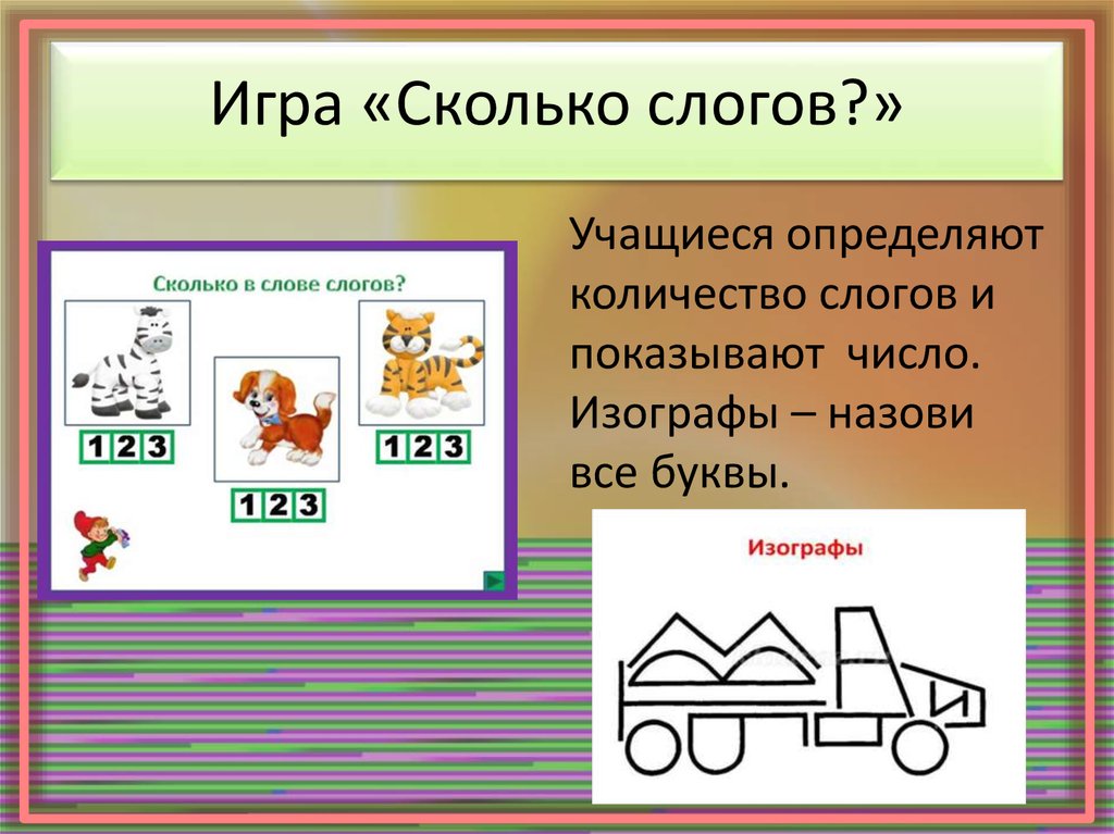 Сколько слогов в слове каждая