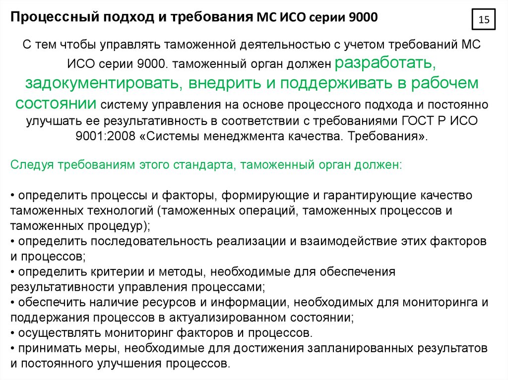 Требования к подходу. Процессный подход ИСО 9000. Требования ИСО 9000 процессный подход. Требования процессного подхода. Процессный подход в таможне.