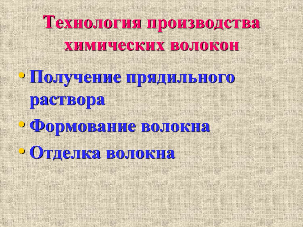 Реферат: Искусственные и синтетические волокна