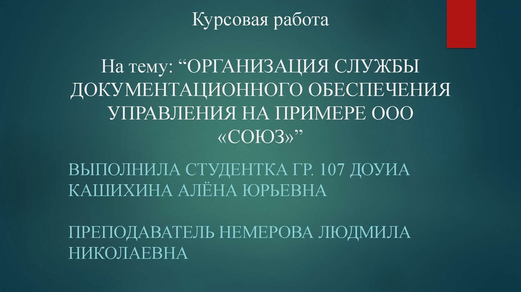 Курсовая работа по теме Организация как система