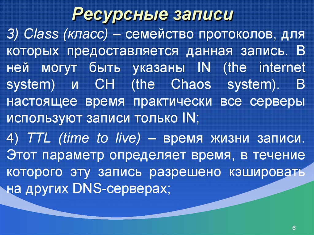 Ресурс записи tbw. Ресурсная запись DNS.