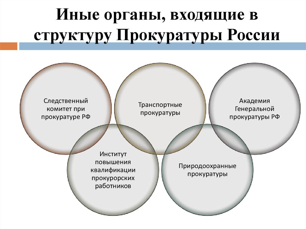Иные органы, входящие в структуру Прокуратуры России
