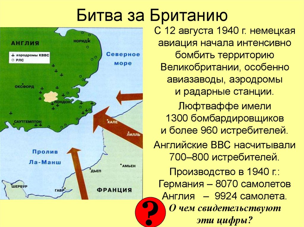 Нападение германии на великобританию