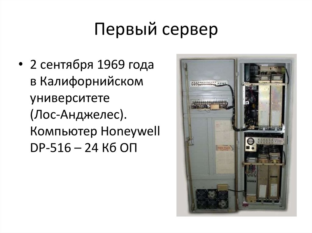 Первый сервер. Компьютер Honeywell dp-516. Honeywell dp 516 первый компьютер. Первый сервер ARPANET.