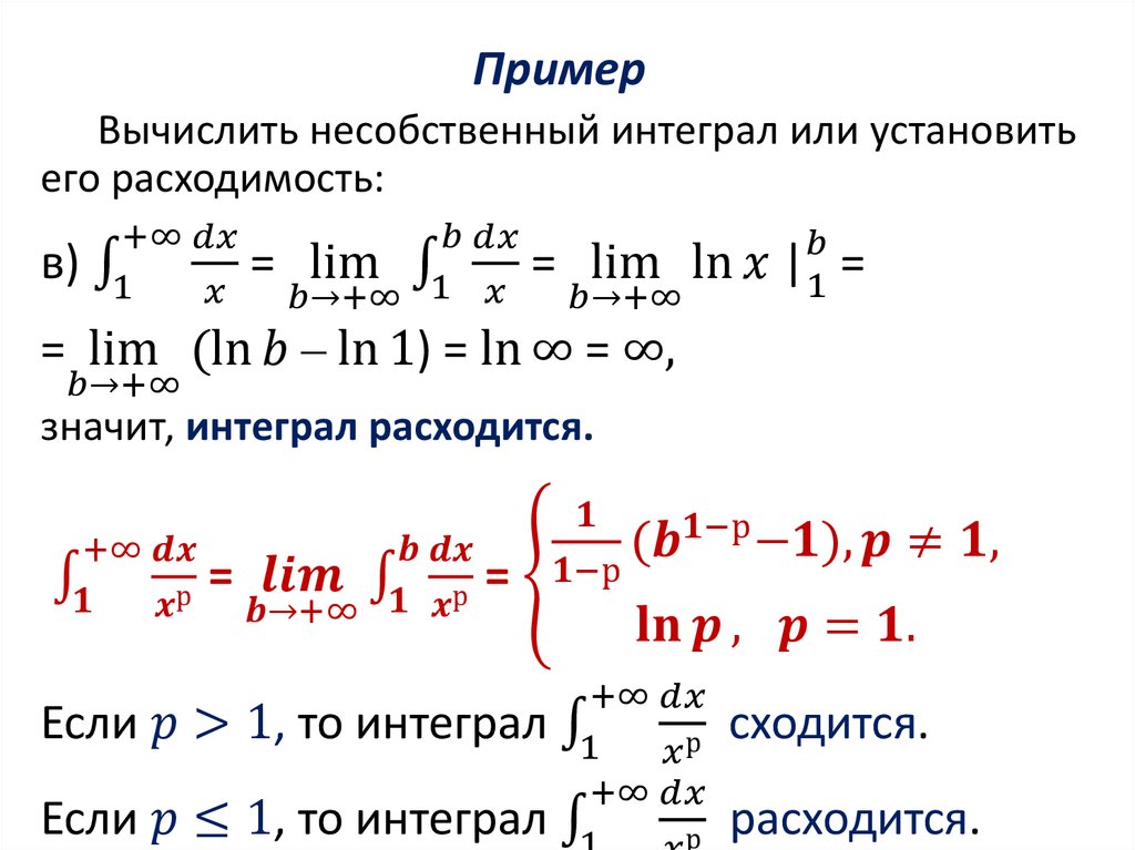 Интегралы онайл. Формула вычисления несобственного интеграла. Решение несобственных интегралов 1 рода. Вычислить несобственный интеграл. Несобственный интеграл примеры с решениями.