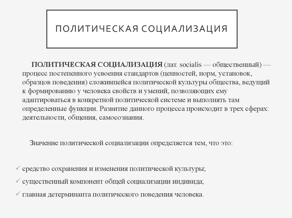 Политическая социализация