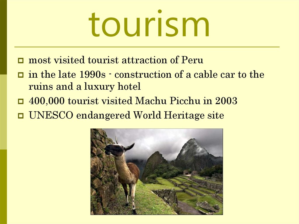 Concerns over tourism