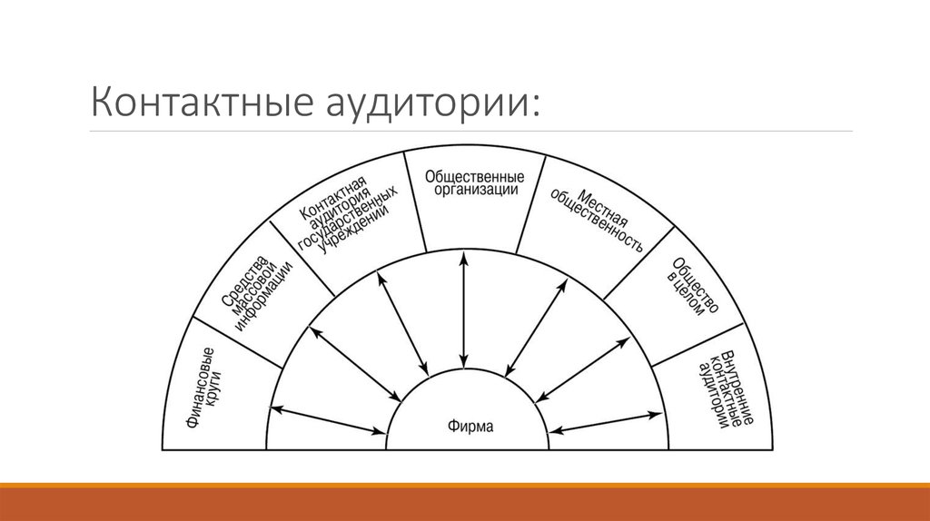 Контактные аудитории: