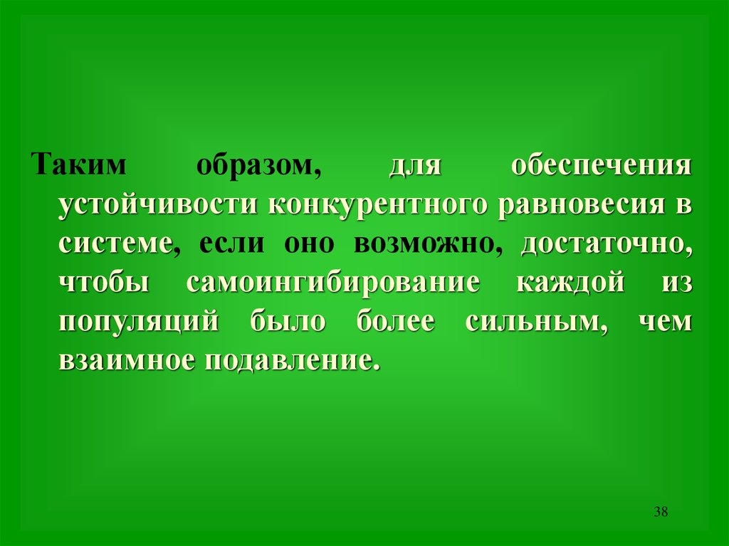 Обе популяции взаимно подавляют друг. Обе популяции взаимно подавляют друг друга.