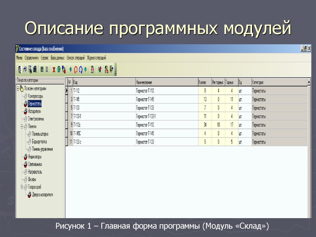 Основные модули программы. Описание программных модулей. Программный модуль пример. Главная форма программы. Модули программы пример.