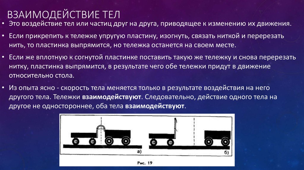 Проект по физике 7 класс взаимодействие тел