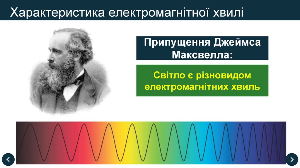 Характеристика електромагнітної хвилі