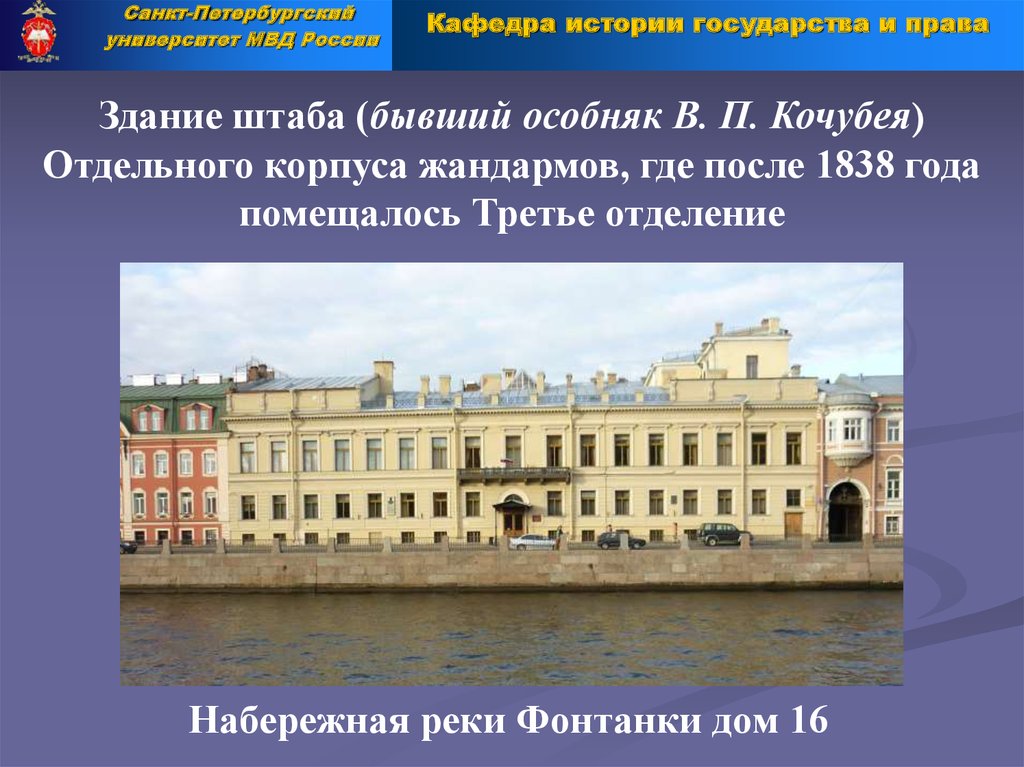 Учреждение третьего отделения. Презентация Санкт Петербургского университета. Здание штаба отдельного корпуса жандармов. Санкт-Петербургский университет первая половина 19 века. Петербургский университет 19 век.