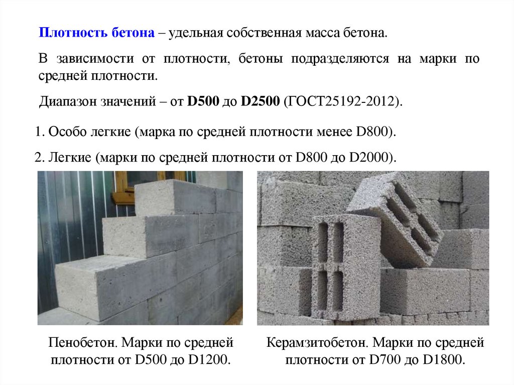 Плотность легкого бетона. Марки легких бетонов. Марка легкого бетона. Легкий бетон плотность.