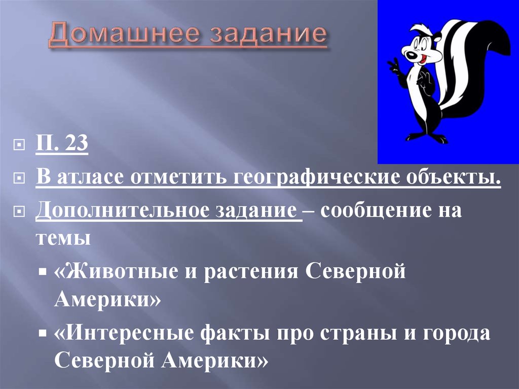 Домашнее задание