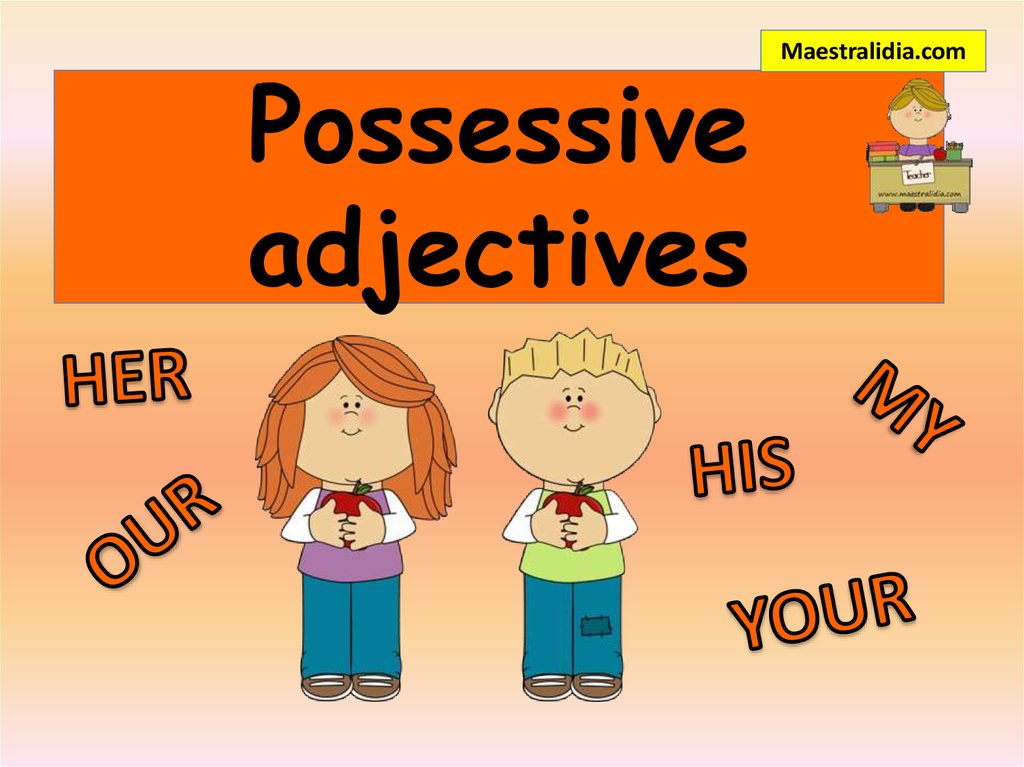 Possessive Adjectives Online Presentation
