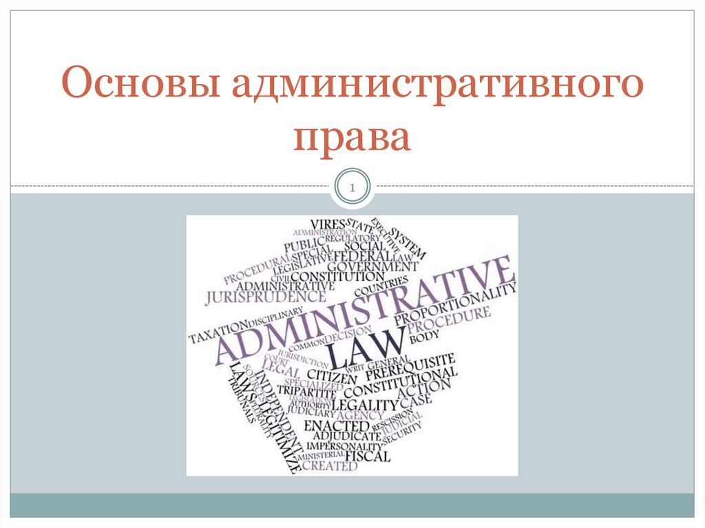 Основы административного права презентация