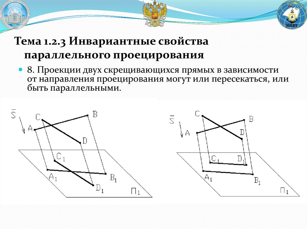 Проекции параллельных прямых