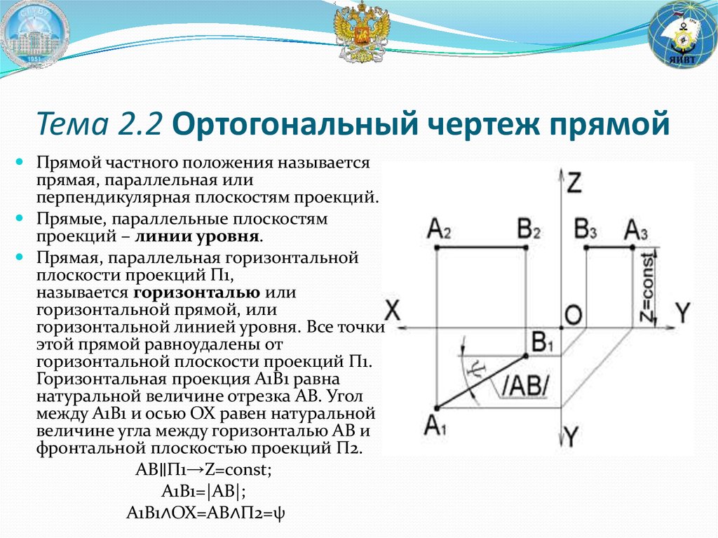 Чертеж прямой