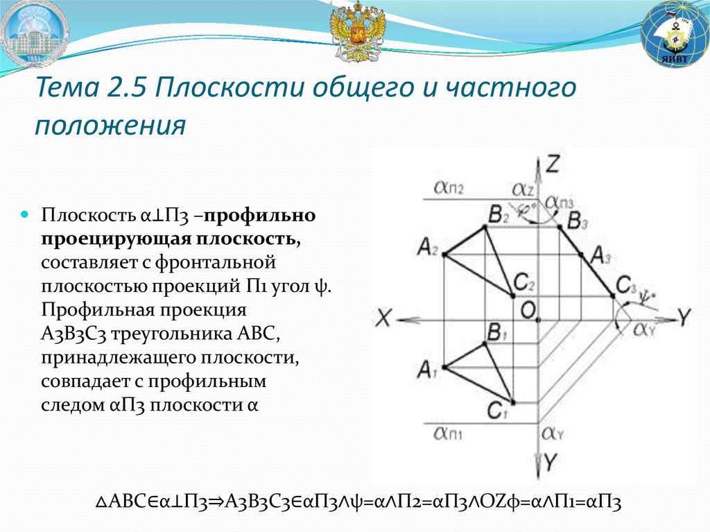 Плоскость заданная на комплексном чертеже называется впишите правильный ответ в пустое поле внизу