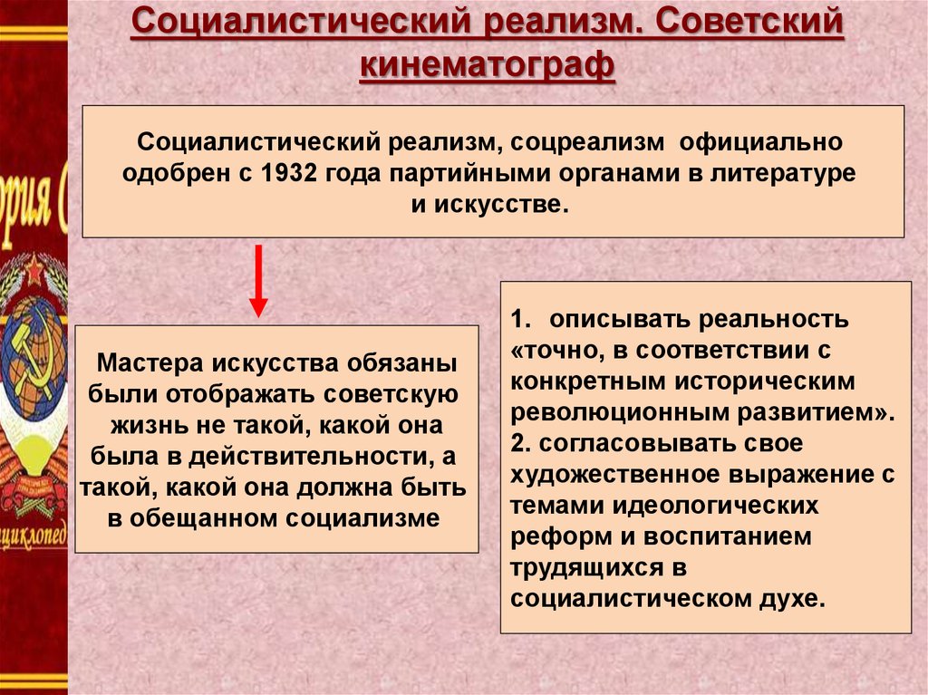 Изображение жизни в свете идеалов социализма это а критический реализм б социалистический реализм