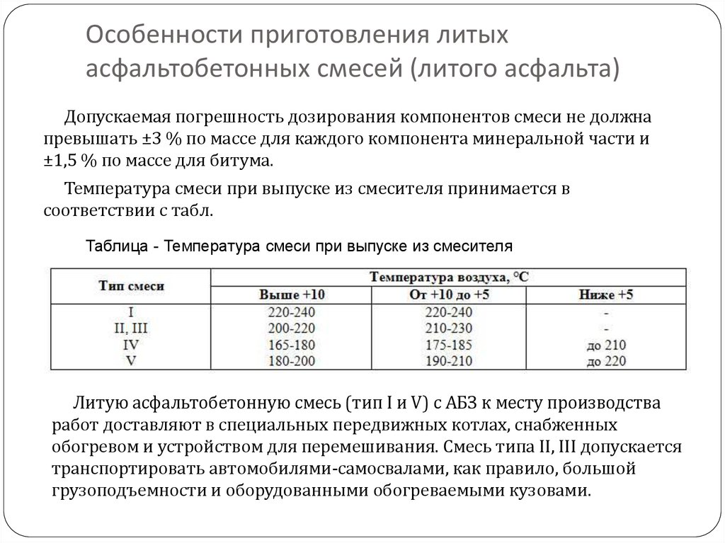 Какая температура смеси