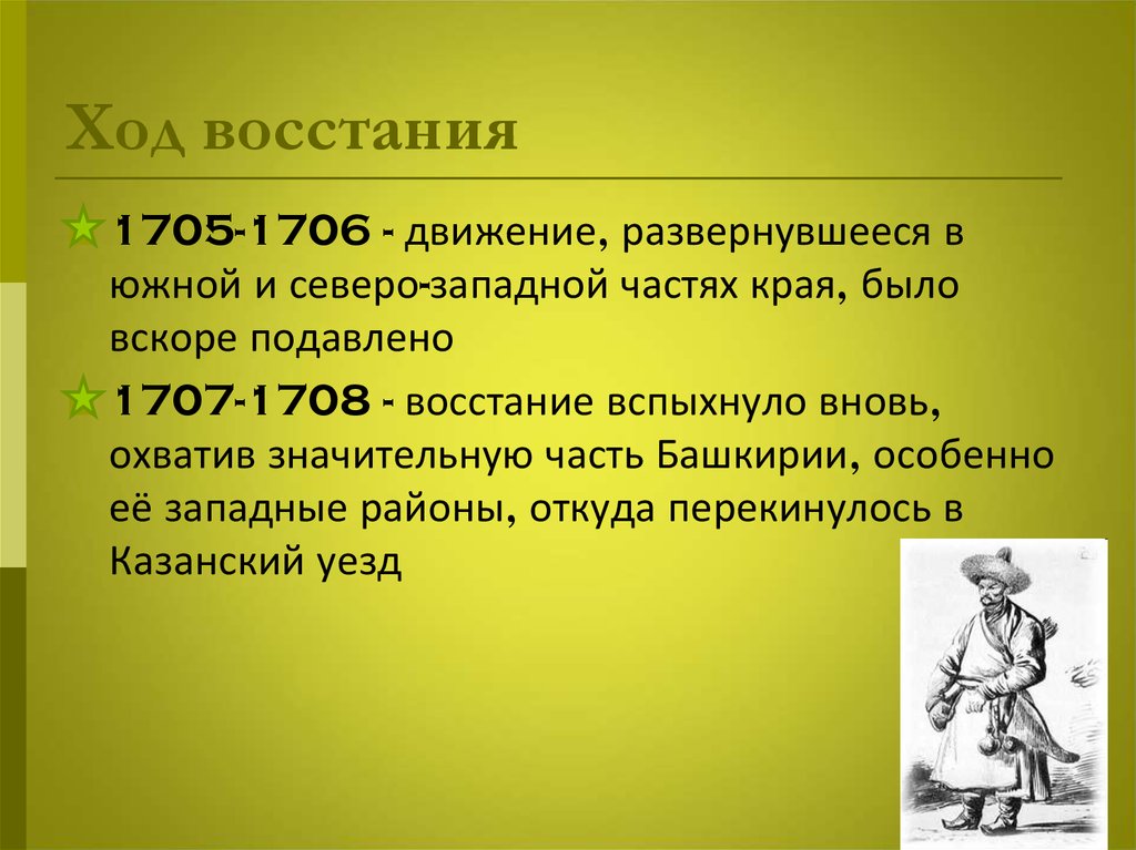 В каком году было башкирское восстание