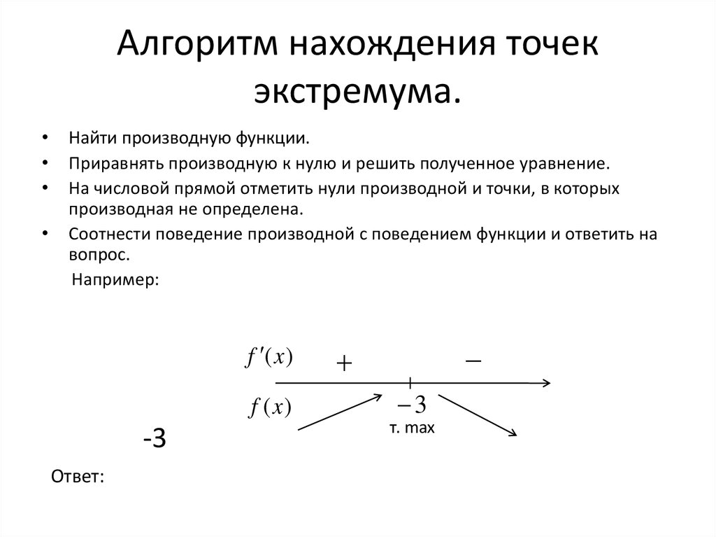 Алгоритм нахождения наименьшего и наибольшего значения функции