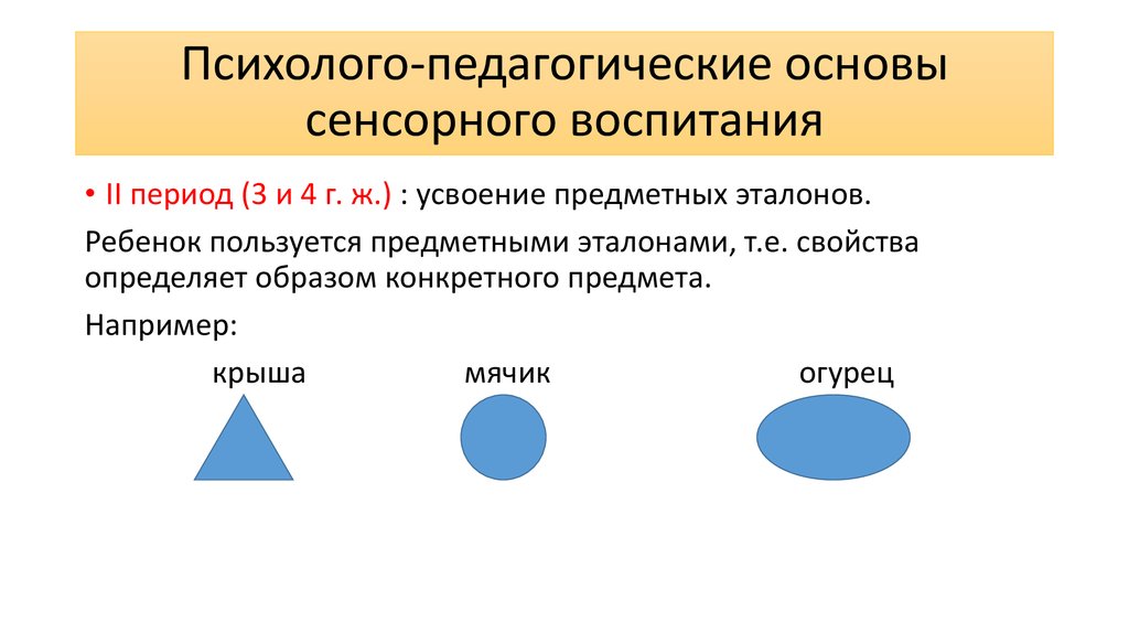 Психолого педагогические основы. Основы сенсорного воспитания детей дошкольного возраста. Сущность и задачи сенсорного воспитания». Психолого-педагогические аспекты сенсорного воспитания. Предметные Эталоны.