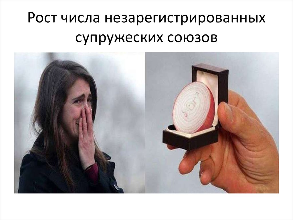 Рост числа незарегистрированных супружеских союзов