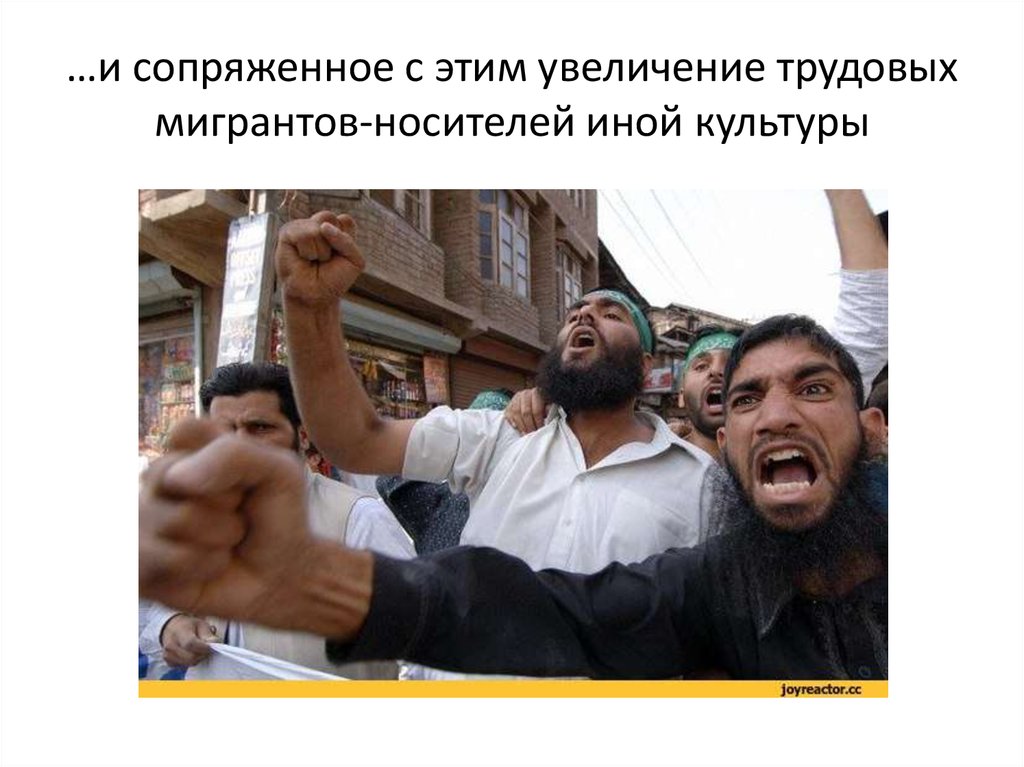 …и сопряженное с этим увеличение трудовых мигрантов-носителей иной культуры