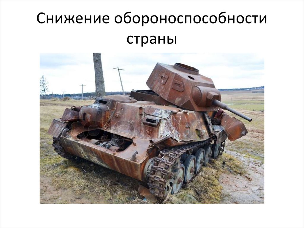 Снижение обороноспособности страны