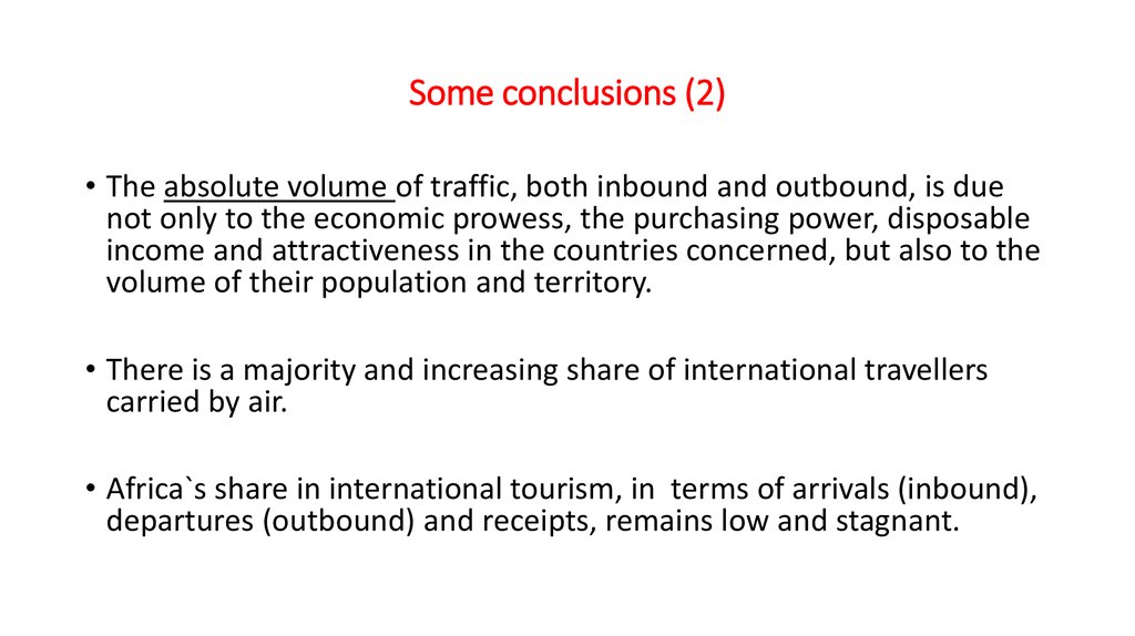 Some conclusions (2)