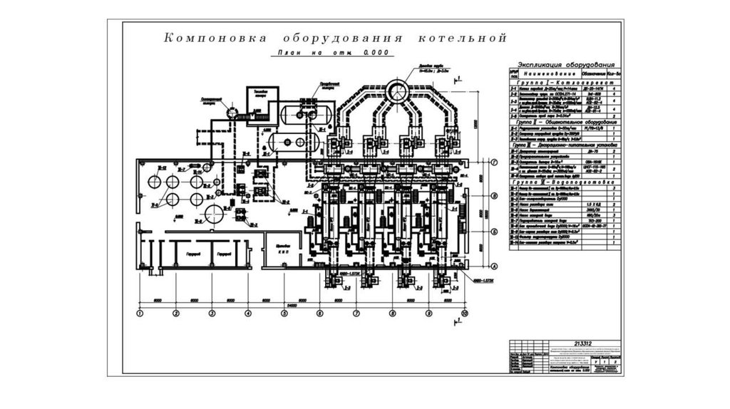 Схема компоновка котельного цеха