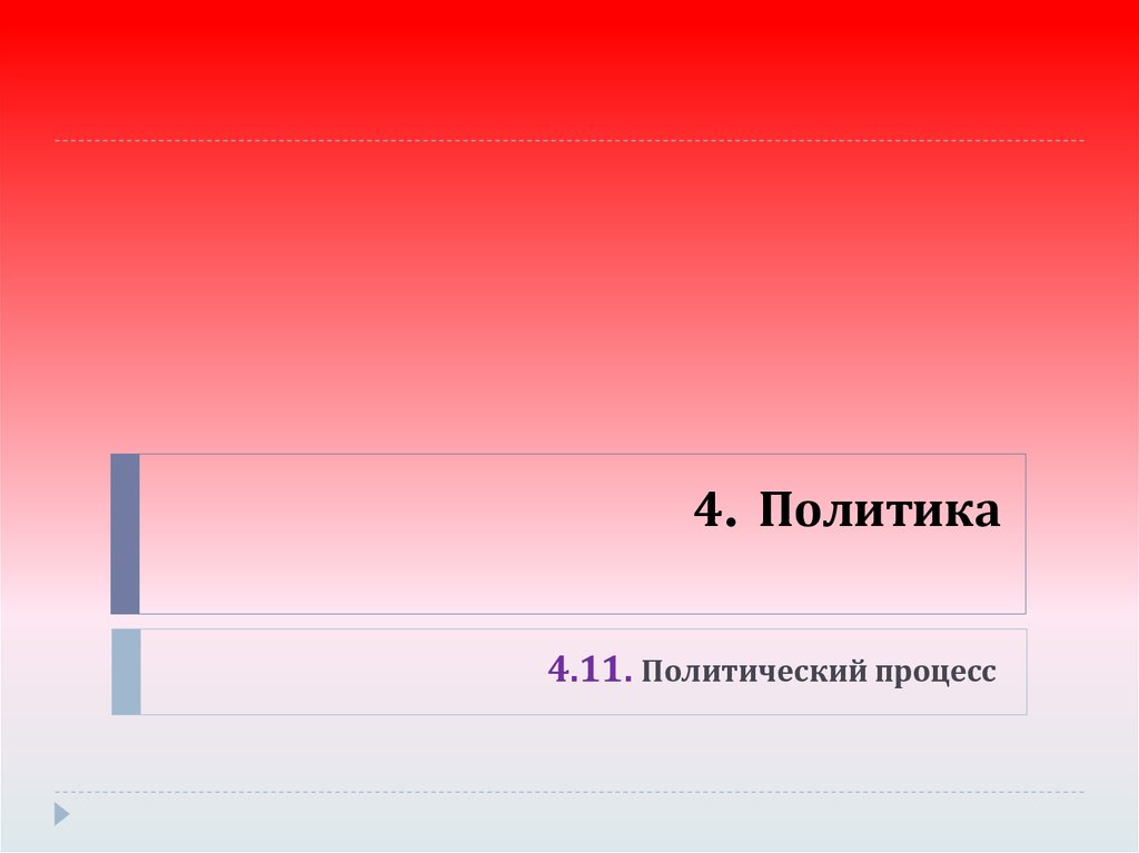 Политика 4. 4 Политика.