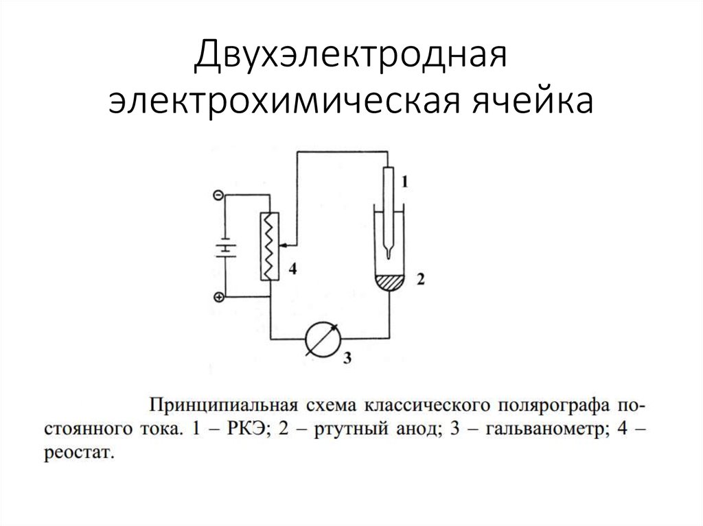 Принципиальная схема полярографа