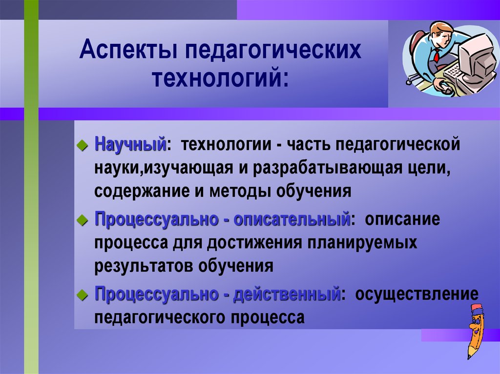 Виды педагогической технологии ответ. Аспекты педагогической технологии. Аспекты описания педагогической технологии. Что такое аспекты в педагогике. Воспитательная технология аспекты.