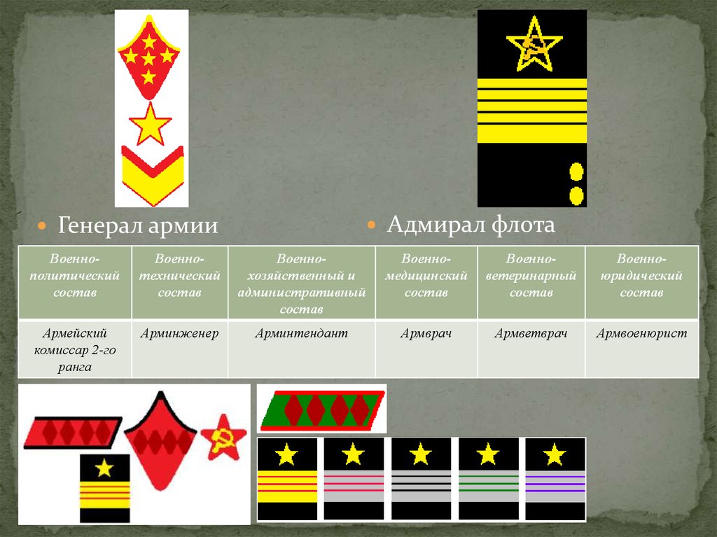 Воинские звания на флоте ссср таблица с фото