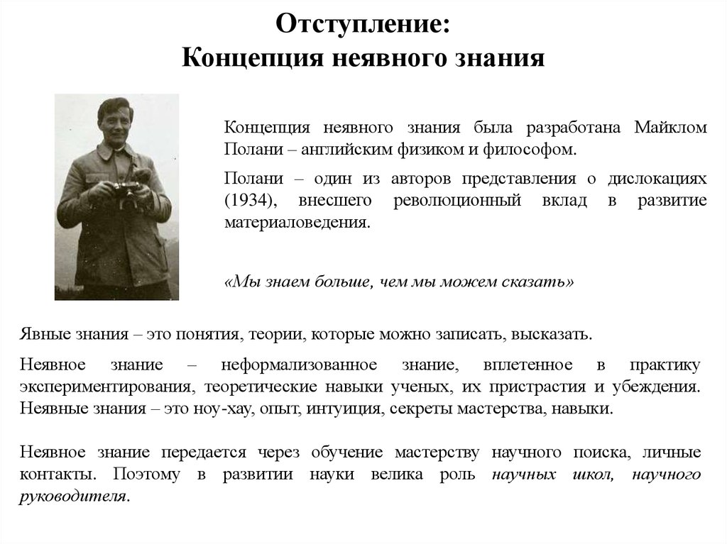 Концепция м. Концепция личностного знания м Полани. Концепция неявного знания Полани. Майкл Полани неявное знание. Майкл Полани концепция неявного знания.