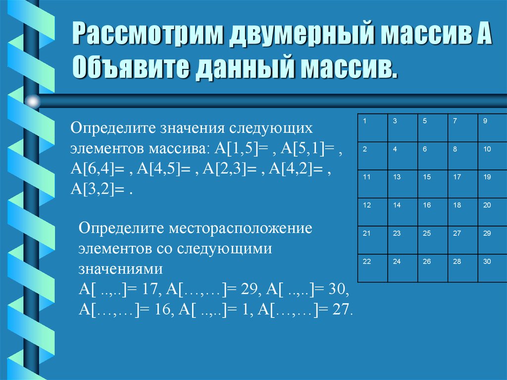 Сумма диагоналей массива двумерного