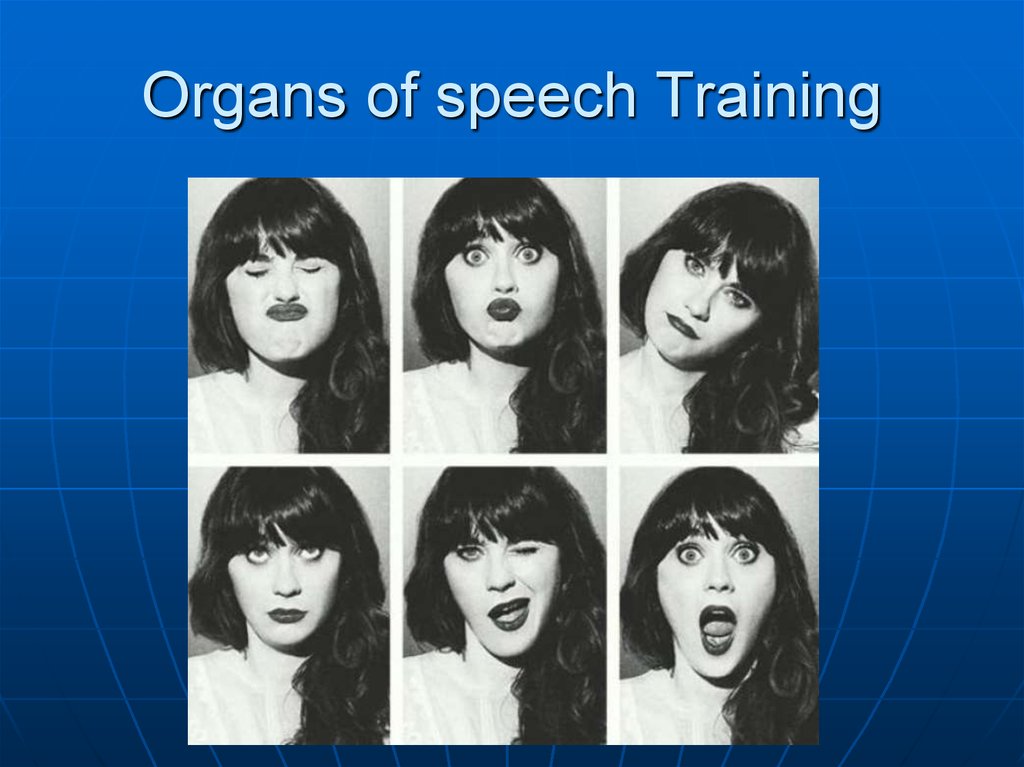 Organs of speech Training