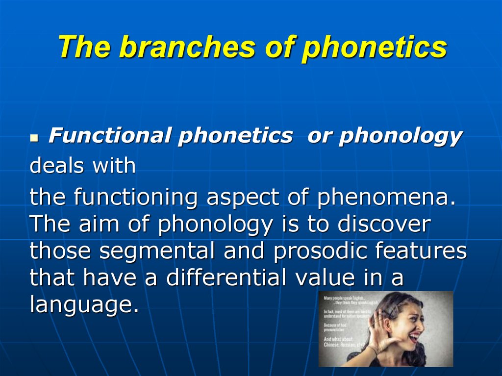 Theoretical Phonetics of the English Language - online presentation