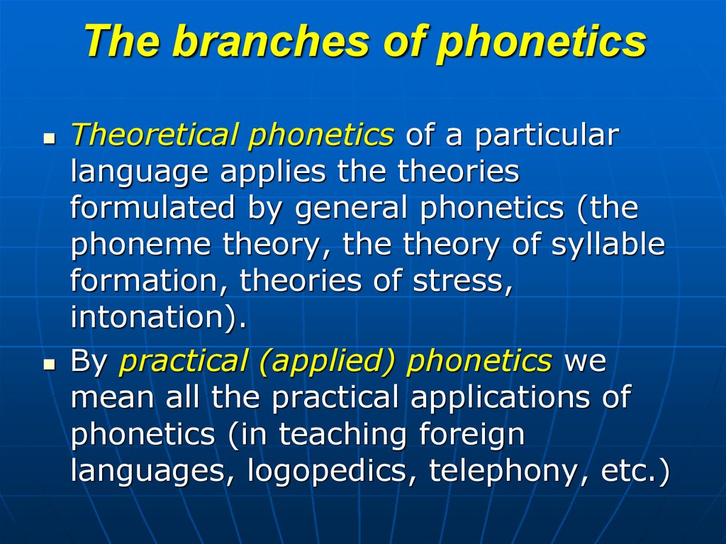 Theoretical Phonetics of the English Language - презентация онлайн