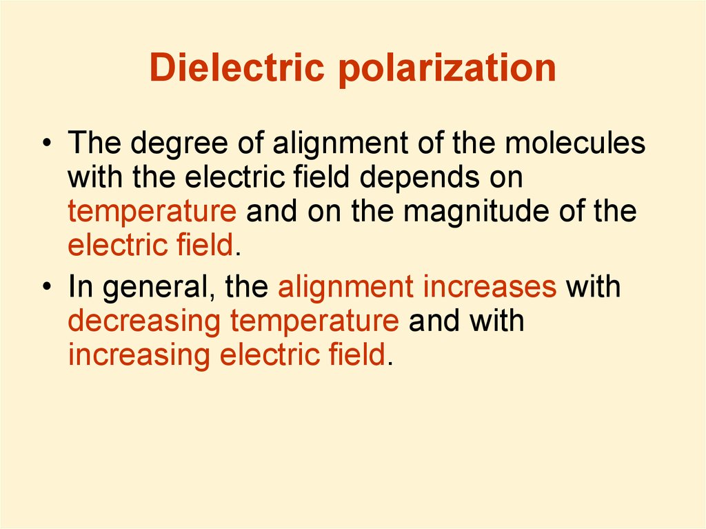Dielectric polarization